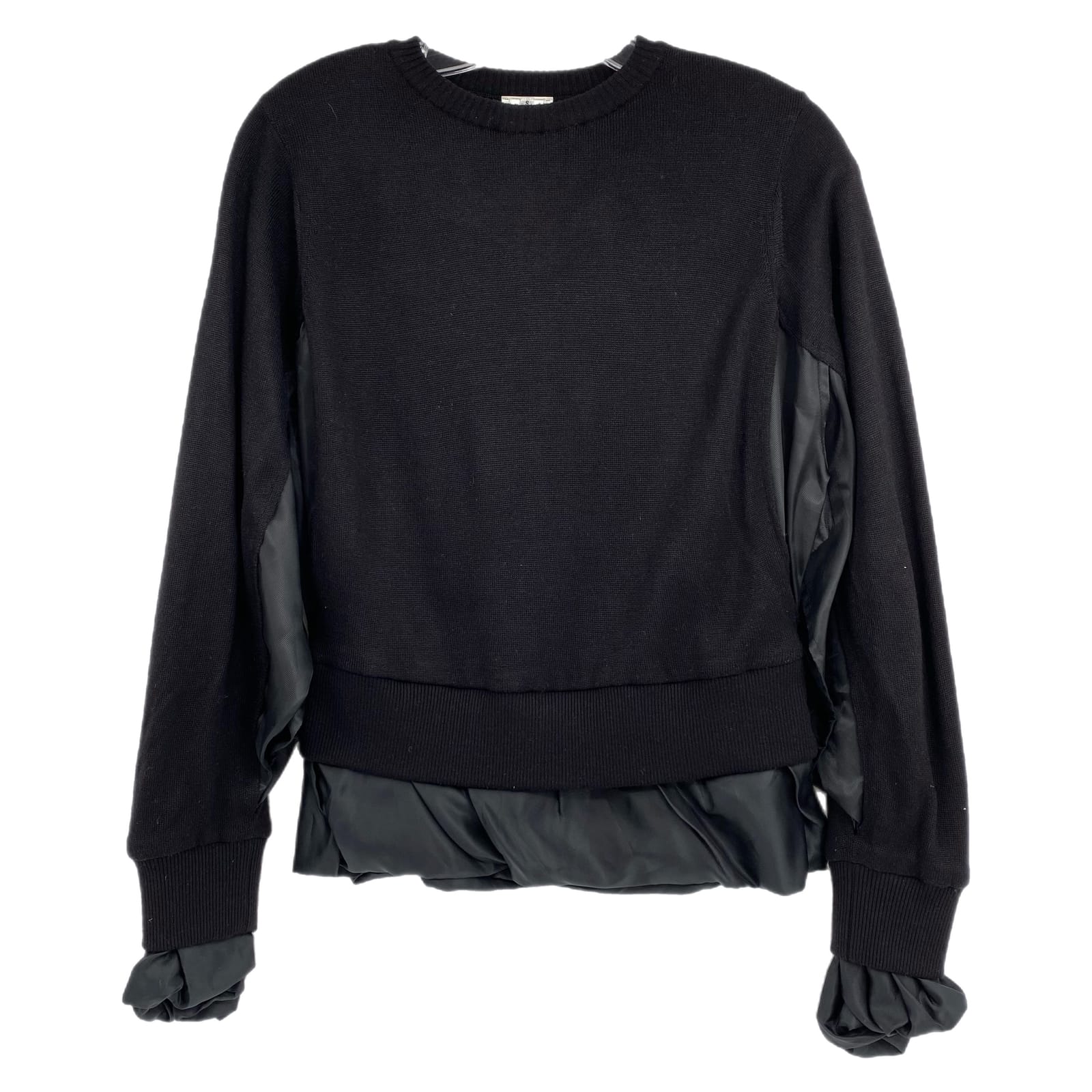 Noir Kei Ninomiya Black Knit Bubble Hem Blouse | Women’s Size S